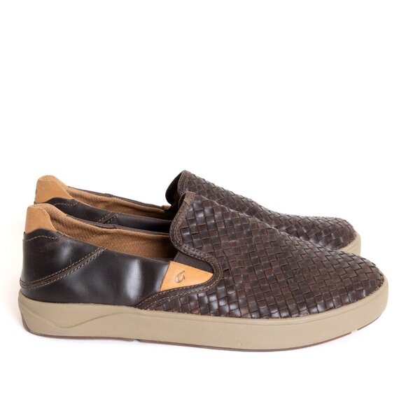 OluKai Brown Woven Loafers - Picture 3 of 16